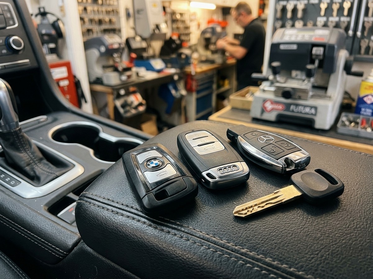 Automotive car key fobs and transponder key cutting